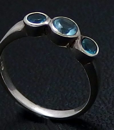 Aqua CZ Ring