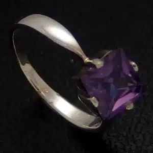 Purple CZ ring