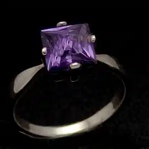 Purple CZ ring
