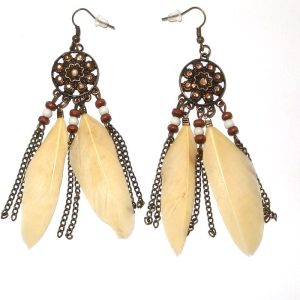 Aztec feather earrings