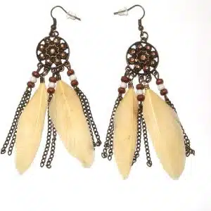Aztec feather earrings