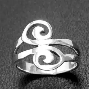 Sterling silver spiral ring