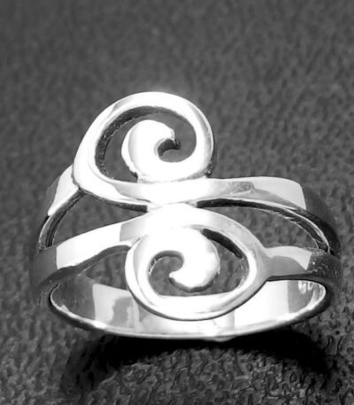 Sterling silver spiral ring
