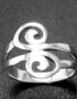 Sterling silver spiral ring