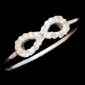 Sparkly Silver infinity Ring