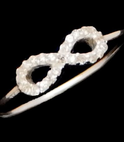 Sparkly Silver infinity Ring