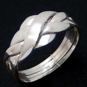 Silver Mens Puzzle Ring