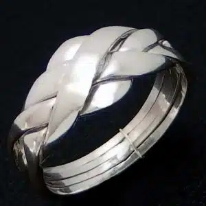 Silver Mens Puzzle Ring