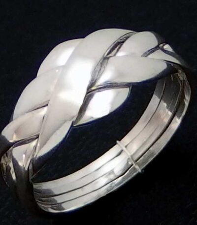 Silver Mens Puzzle Ring