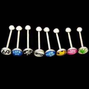 Tongue piercing jewellery