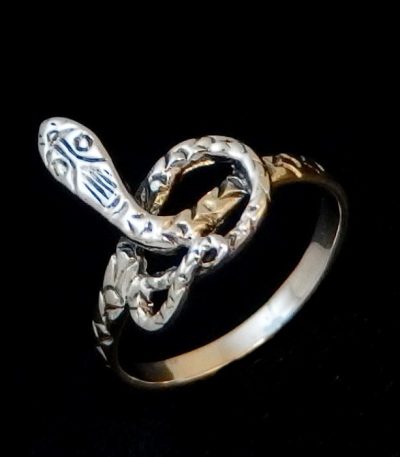 Silver snake ring