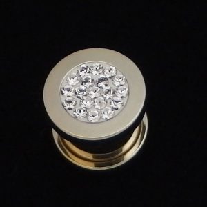 Gold ear flesh tunnel