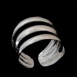 Silver ear cuff
