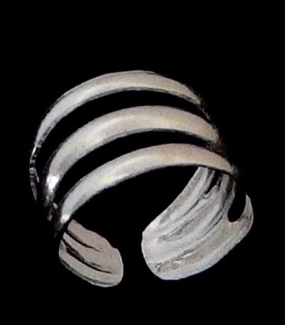 Silver ear cuff