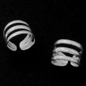 Silver ear cuff