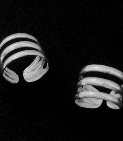 Silver ear cuff