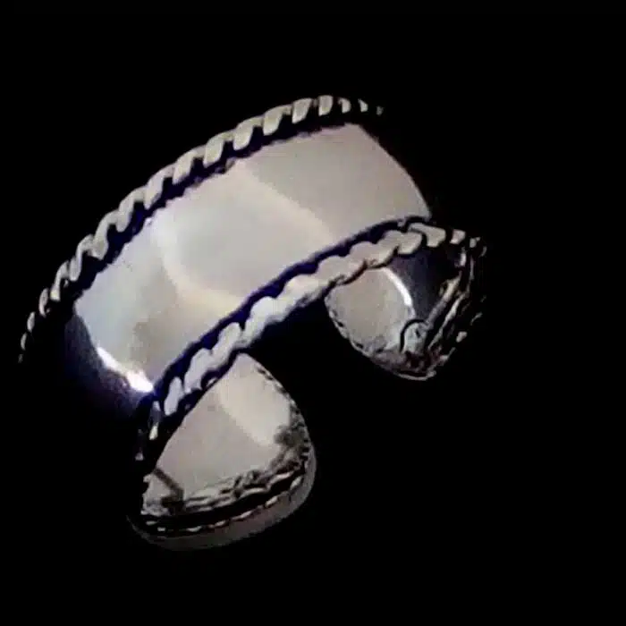 Silver Ear Cuff Earring Ridged Ear cuff ear wrap