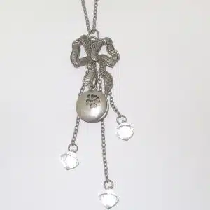 Antique Silver Bow Necklace