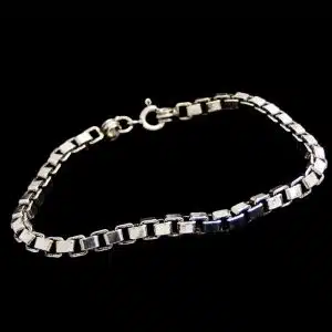 Box Chain Bracelet Silver