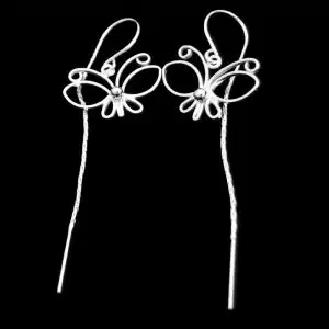 Butterfly threader earring