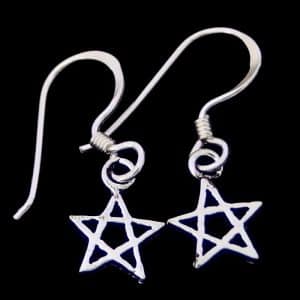 Small star dangle earrings