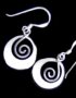 silver spiral earrings