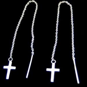 Silver Cross Earrings