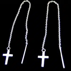 Silver Cross Earrings