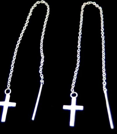 Silver Cross Earrings