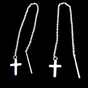 Silver Cross Earrings