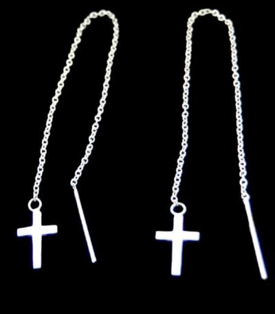 Silver Cross Earrings