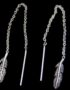 Feather threader earrings