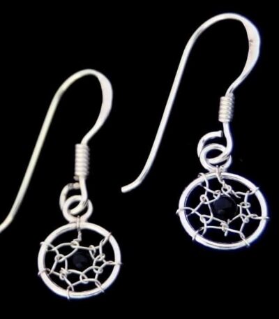 small cobweb earrings
