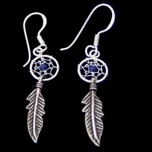 Dream Catcher Feather Earrings