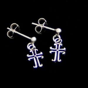 Small cross earrings