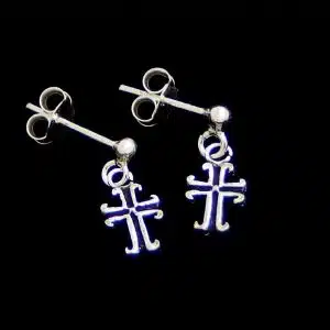 Small cross earrings