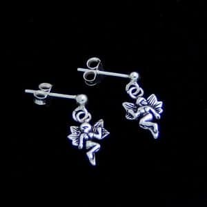 Silver fairy earrings