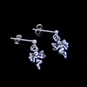 Silver fairy earrings