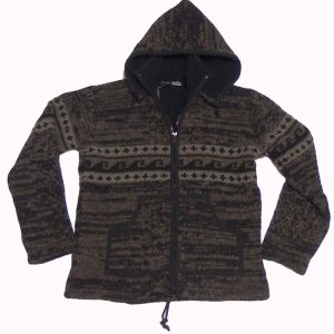 Fleck wool men's jacket with wave