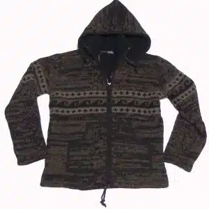 Fleck wool men's jacket with wave