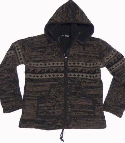 Fleck wool men's jacket with wave