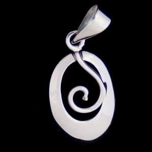 Silver spiral necklace NZ