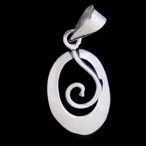 Silver spiral necklace NZ