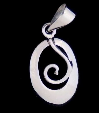Silver spiral necklace NZ