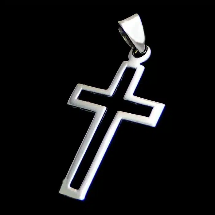 Cut Out Cross Pendant Silver cross necklace NZ