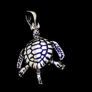 Silver turtle necklace