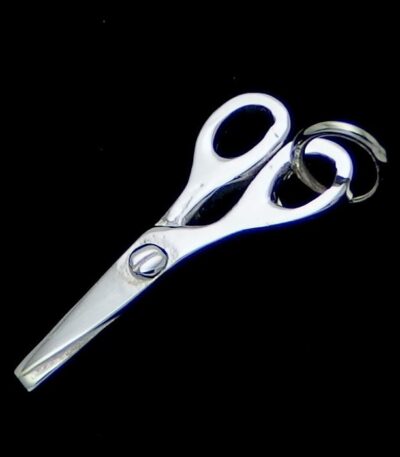 Silver scissors necklace