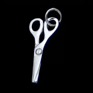 Silver scissors necklace