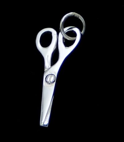 Silver scissors necklace