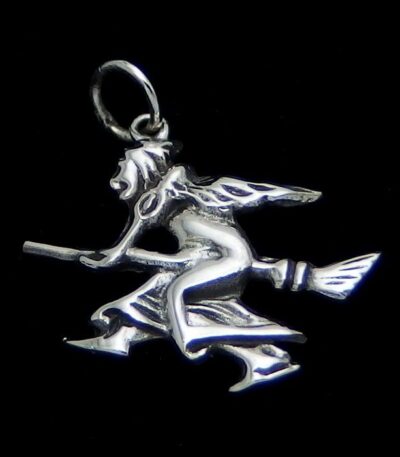 Sterling silver witch necklace